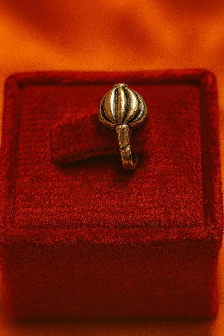 bold oxidized silver nose pin
