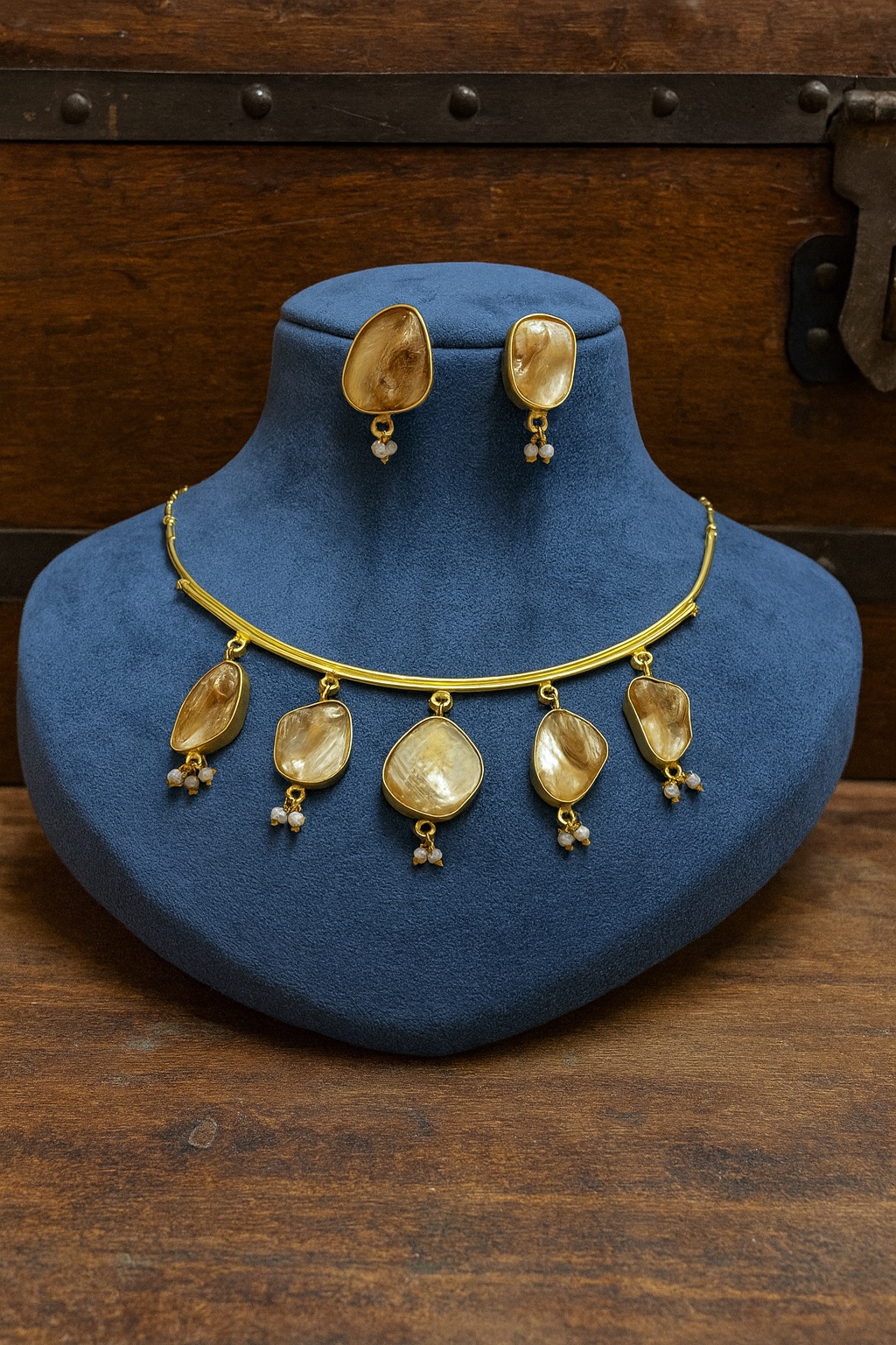 Amyraa Jewels – Golden Aura Citrine Necklace Set  “Beauty with Elegance”