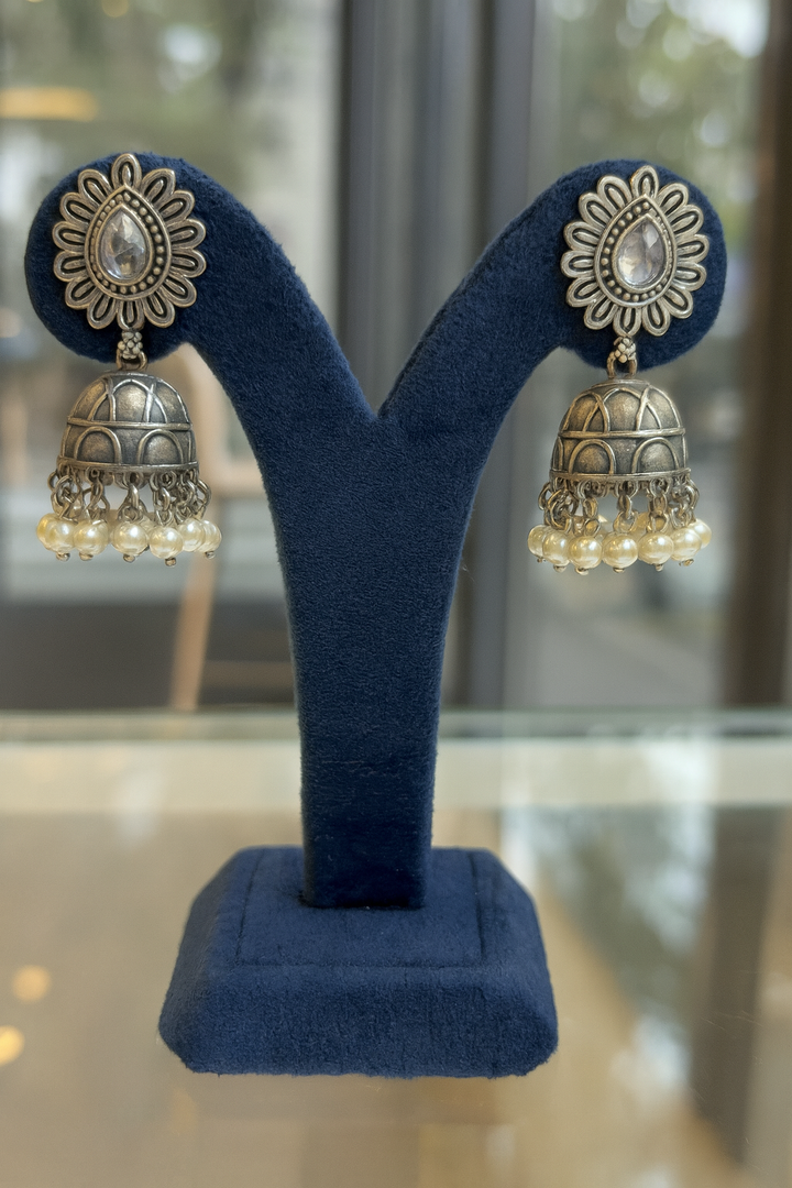 Timeless Silver Jhumkas – Amyraa Jewels