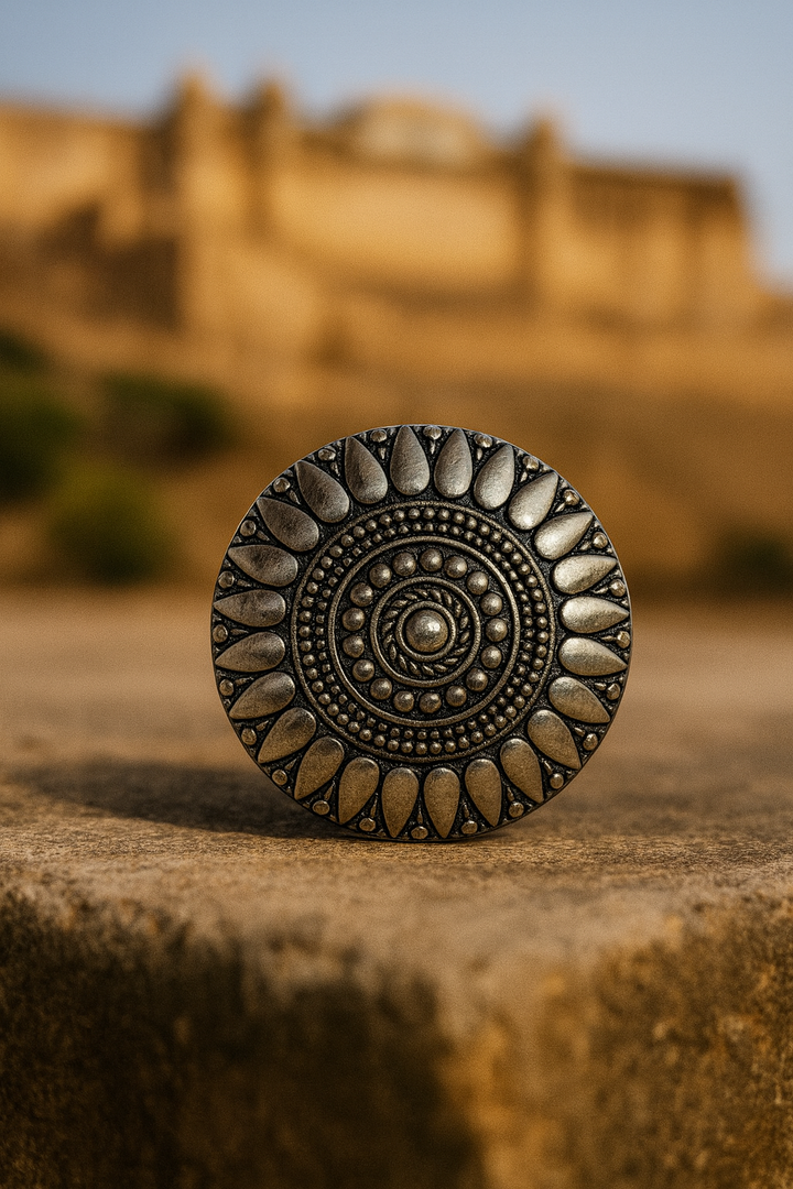 Heritage Oxidized Silver Statement Ring