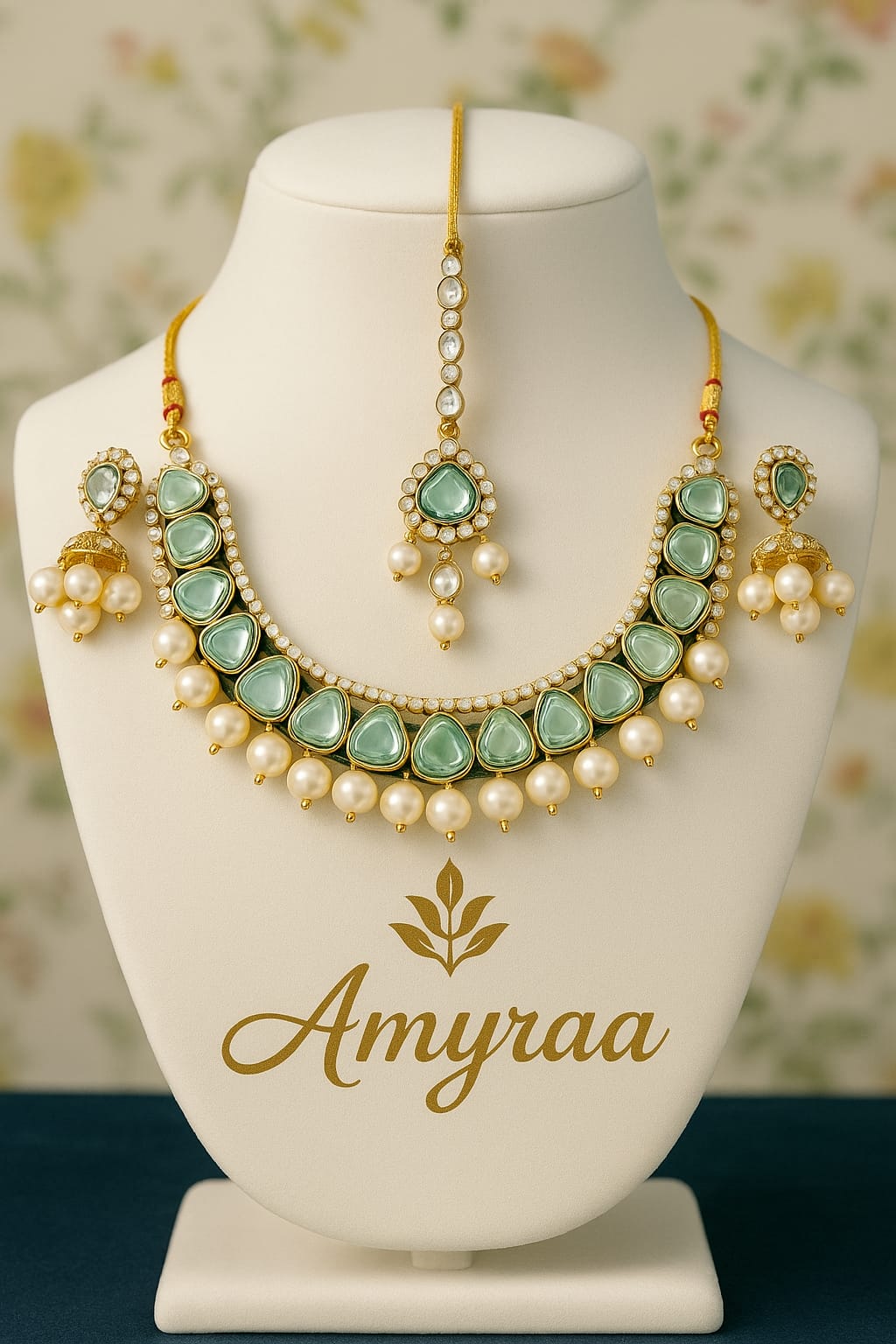 Graceful Kundan &amp; Pearl Bridal Set