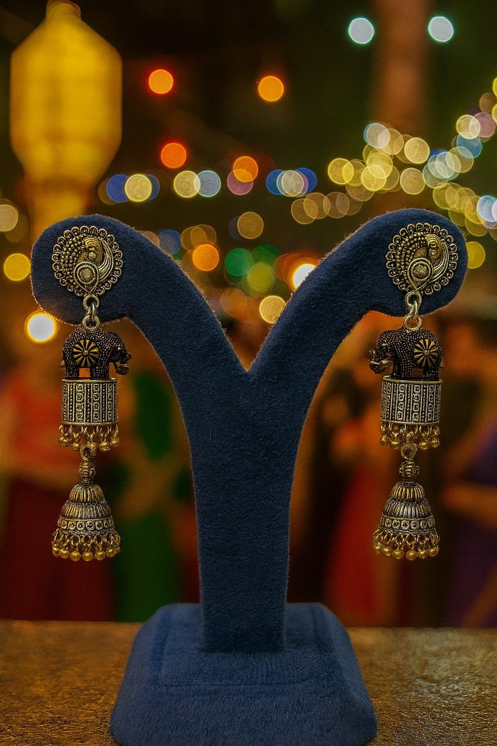 Royal Elephant Jhumka Earrings – Amyraa Jewels