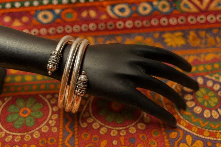 Traditional Tribal Silver Kada Bracelet