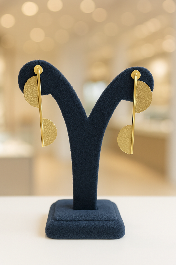 Geometric Grace Gold Earrings
