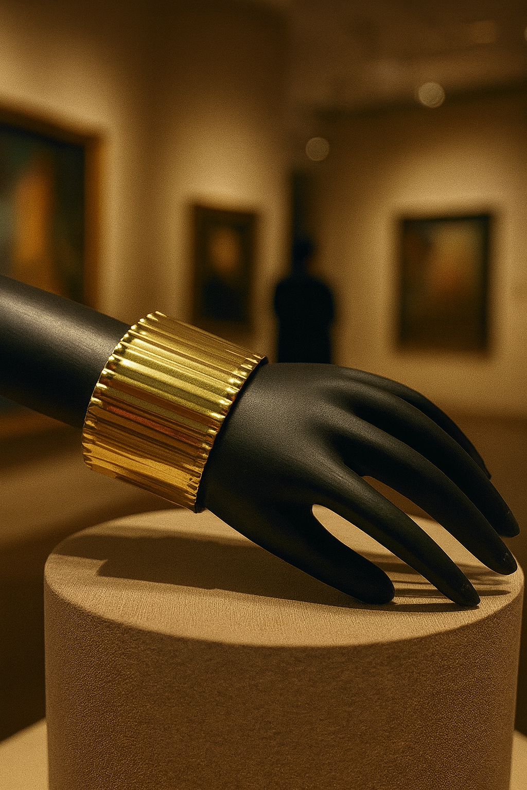 Regal Ribbed Gold Cuff