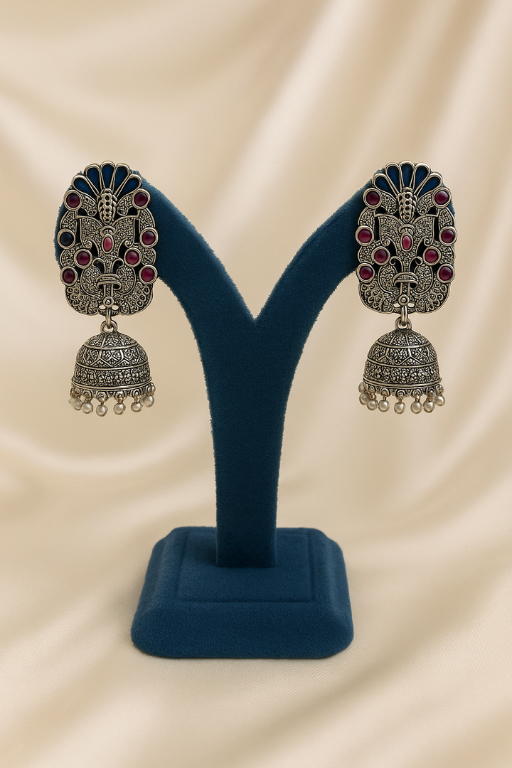 Royal Peacock Jhumka Earrings – Amyraa Jewels