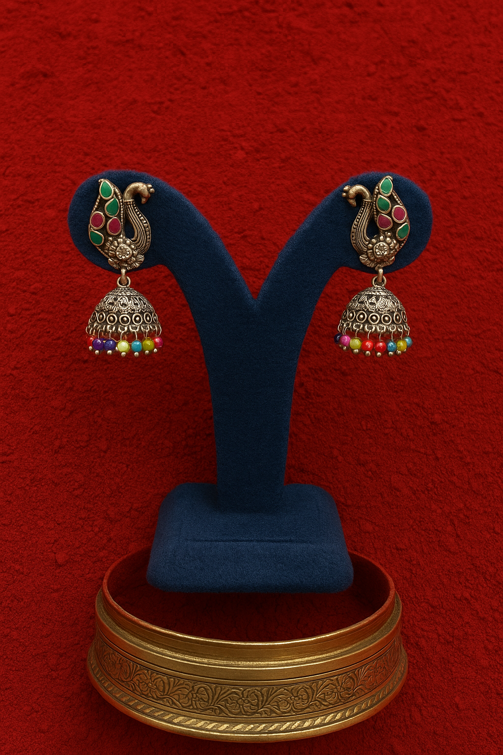 Royal Peacock Jhumka Earrings – Amyraa Jewels