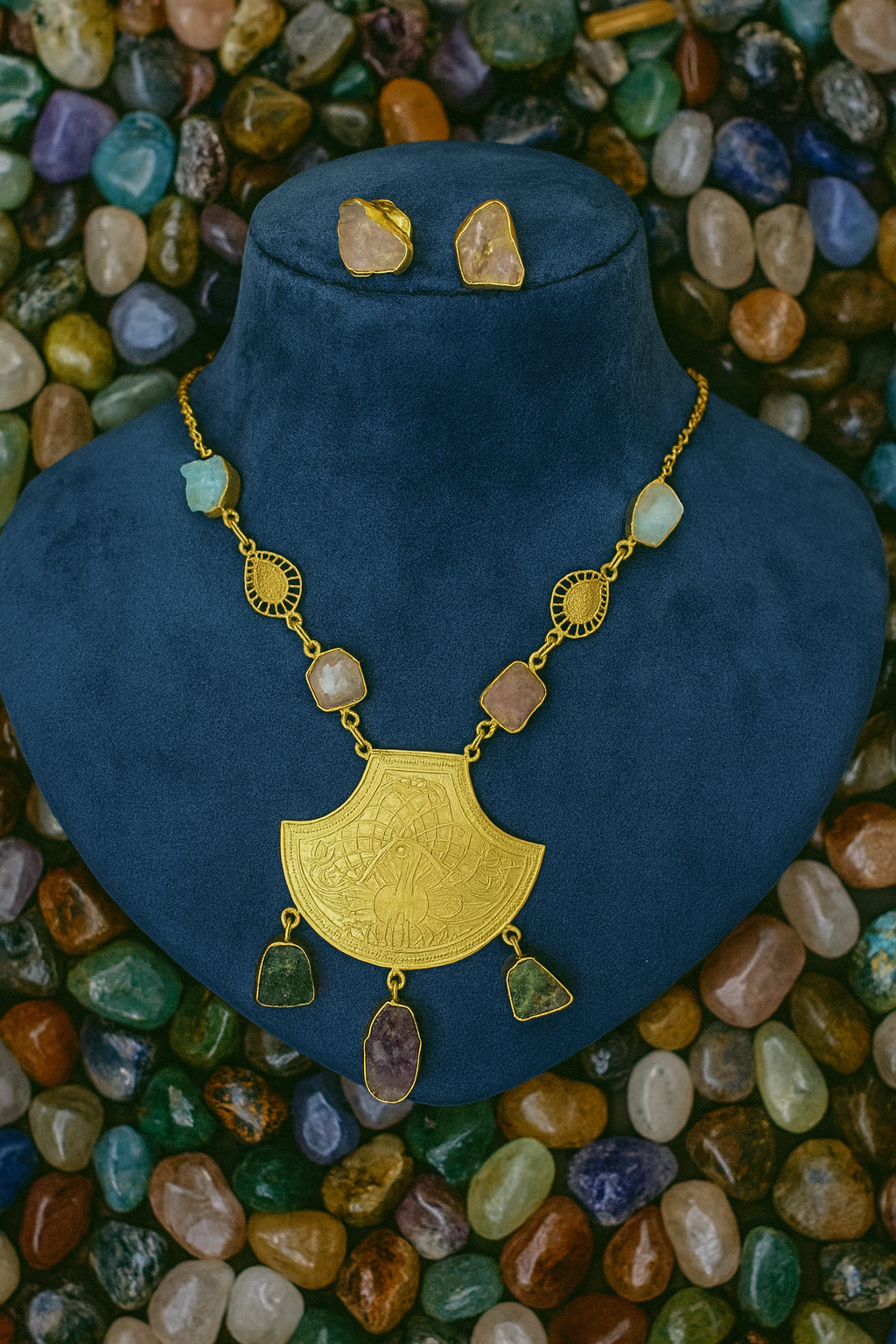 Royal Heritage Gemstone Necklace Set