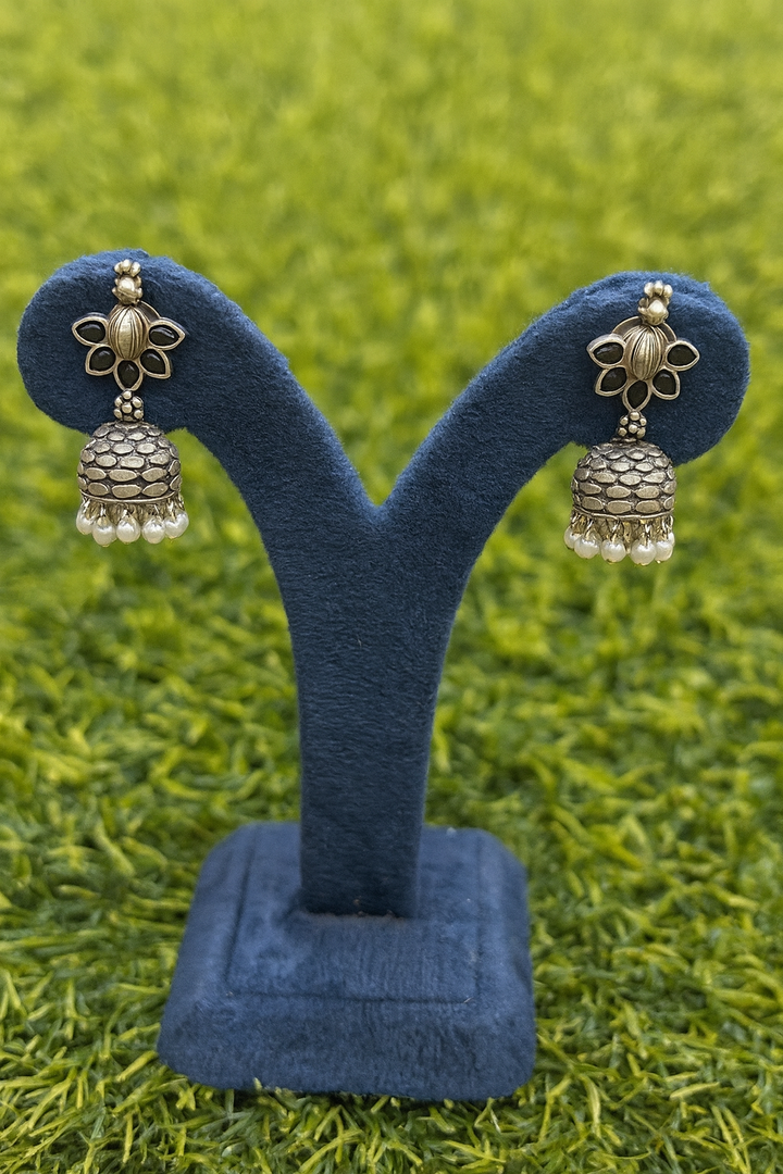 Antique Lotus Jhumkas – Amyraa Jewels