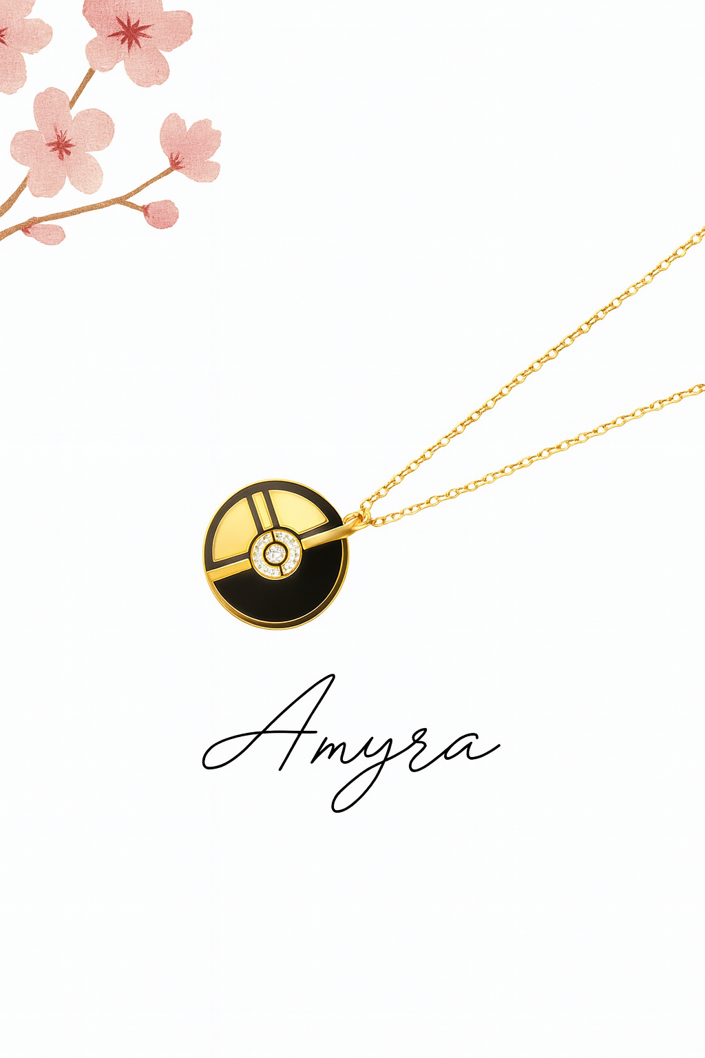 Contemporary Circle Pendant Necklace