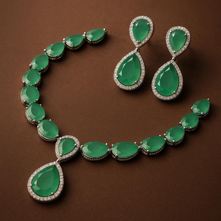 Emerald Teardrop Radiance Set