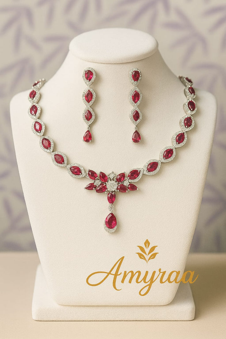 Ruby Radiance Necklace Set
