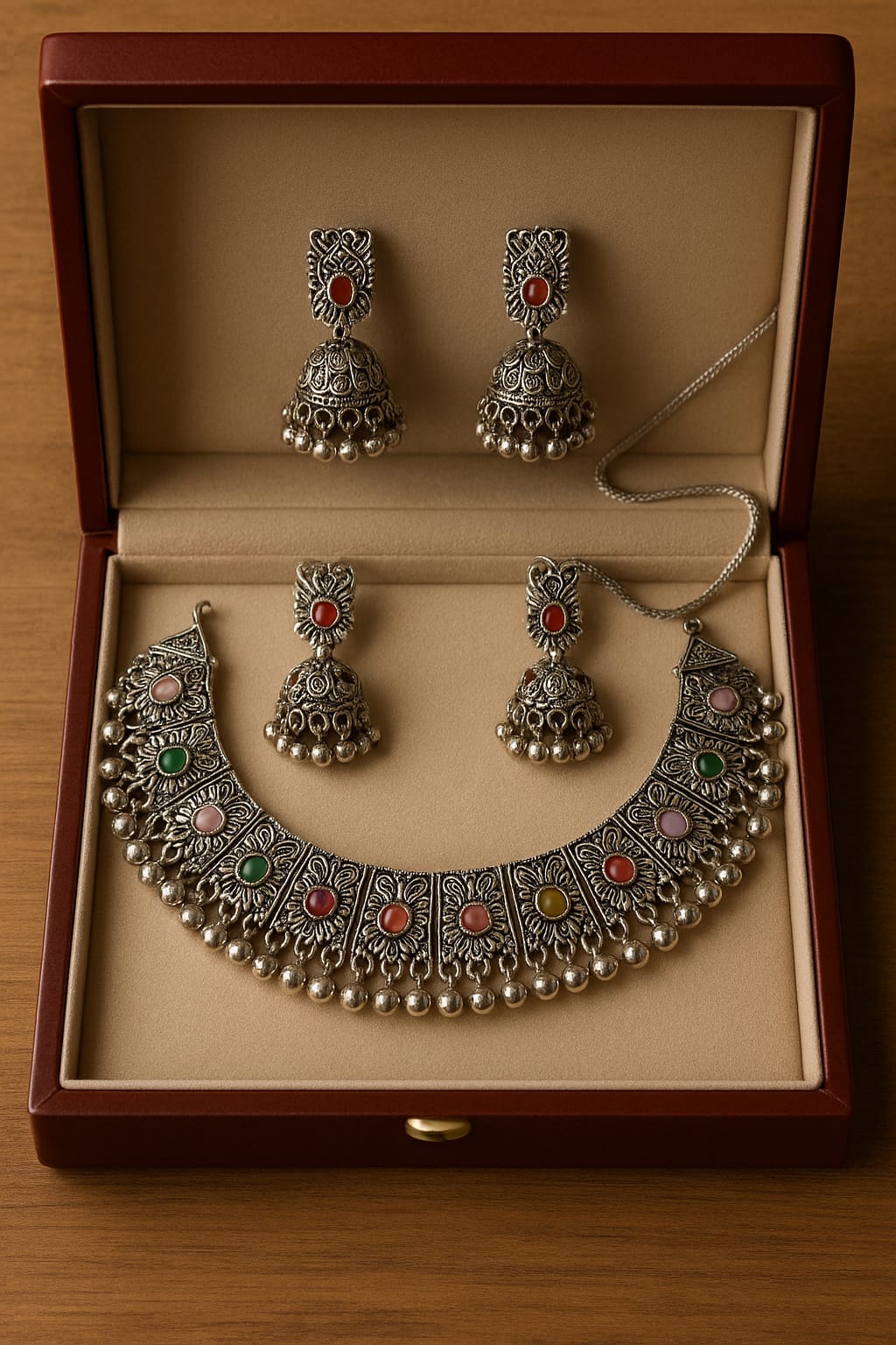 Vintage Blossom Oxidised Set