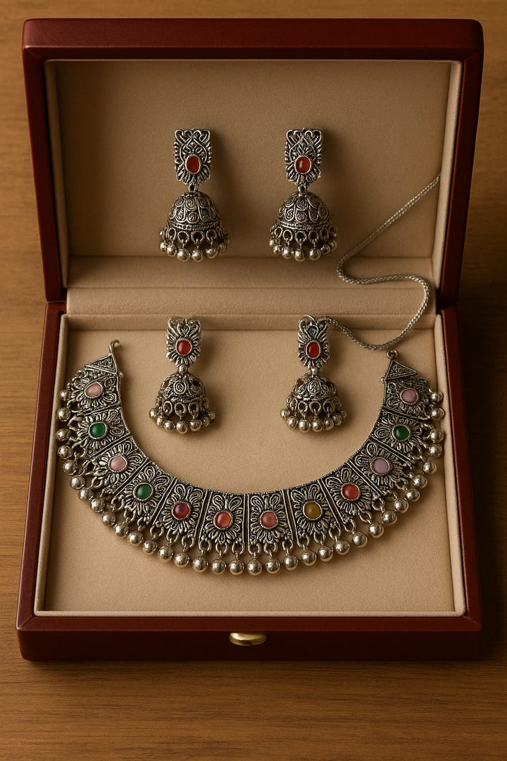 Vintage Blossom Oxidised Set