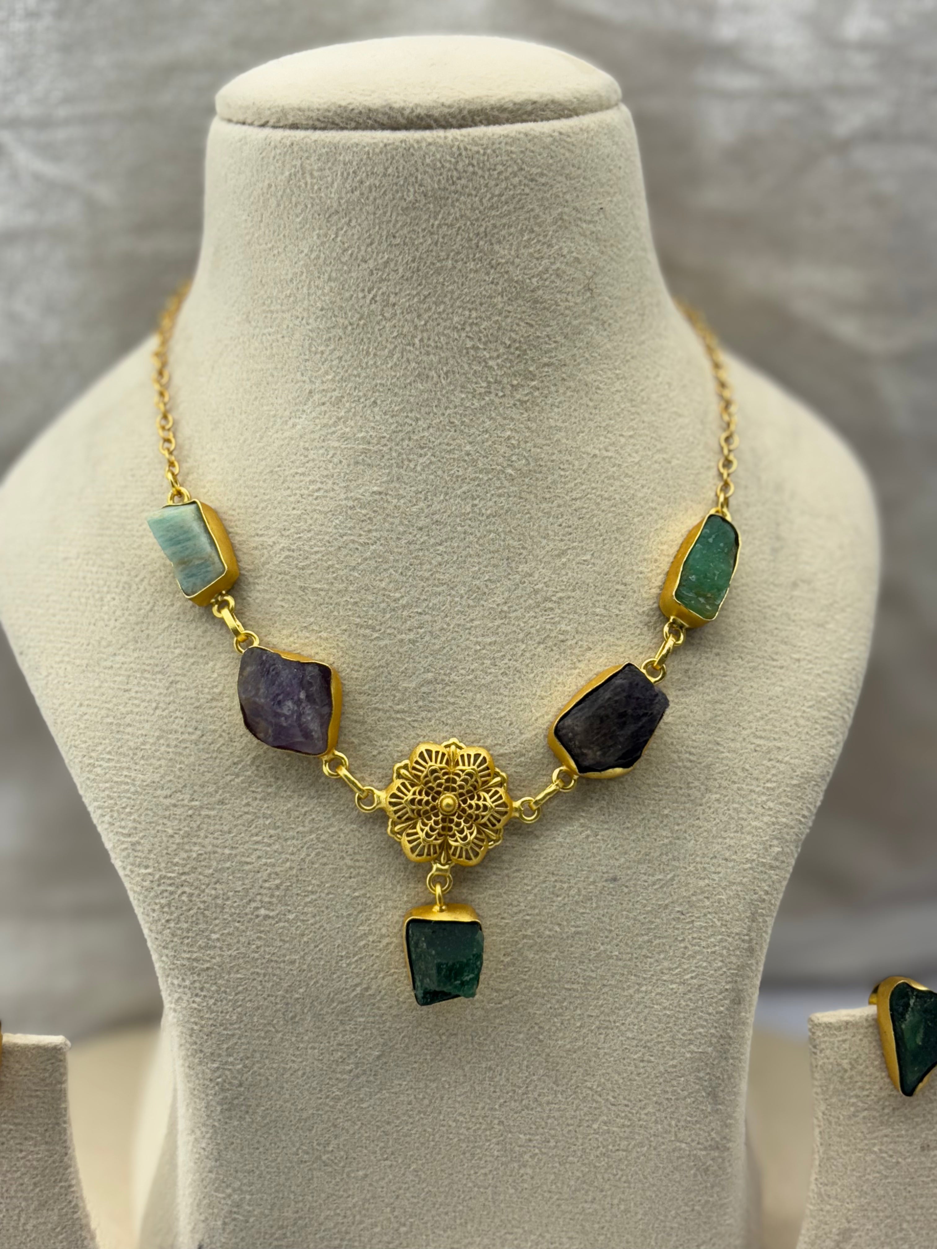 Amyraa Jewels – Royal Enchant Multi-Stone Necklace Set