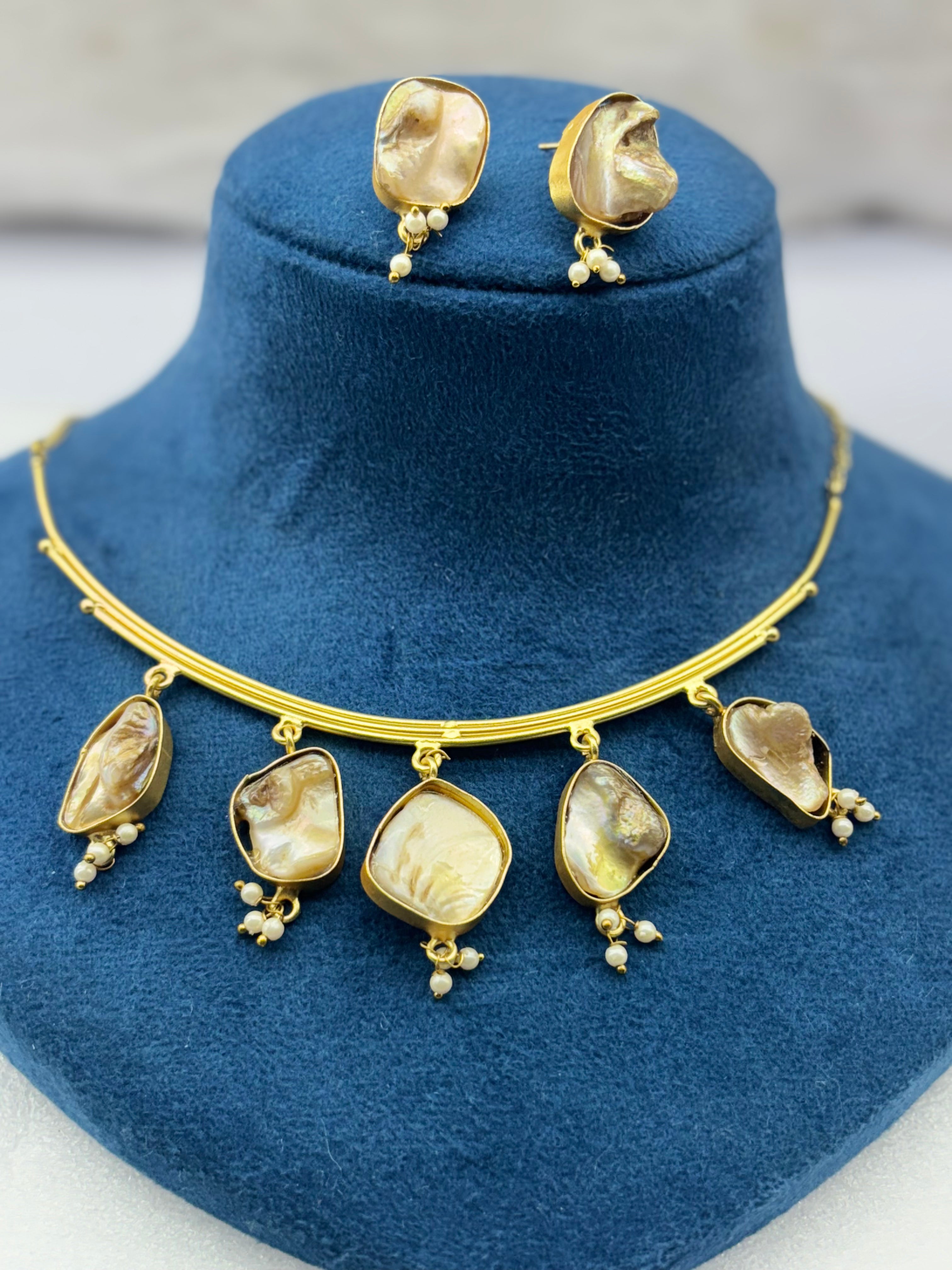 Amyraa Jewels – Golden Aura Citrine Necklace Set  “Beauty with Elegance”