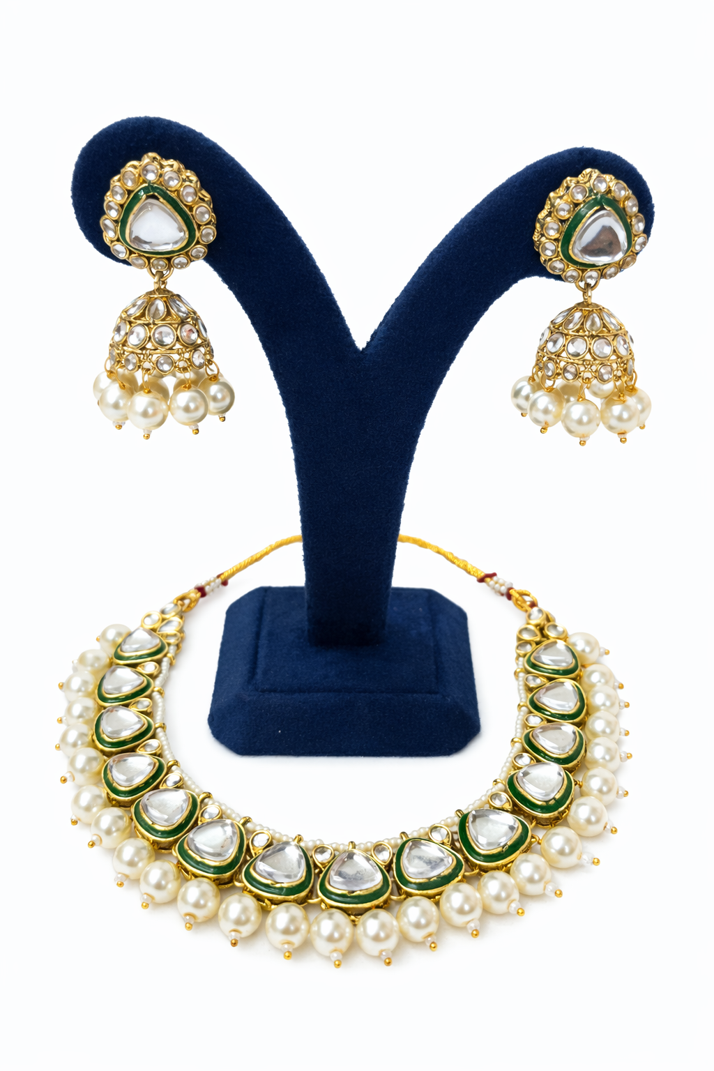 Graceful Kundan &amp; Pearl Bridal Set