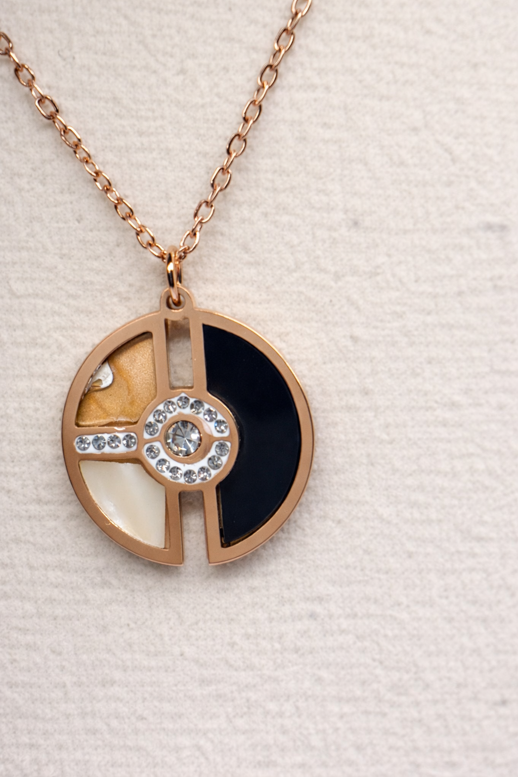 Contemporary Circle Pendant Necklace