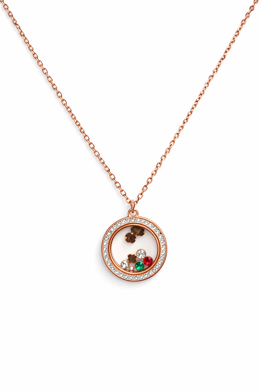 Gemstone Medallion Pendant Necklace