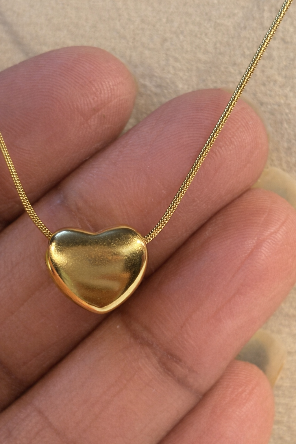 Minimalist Golden Heart Pendant