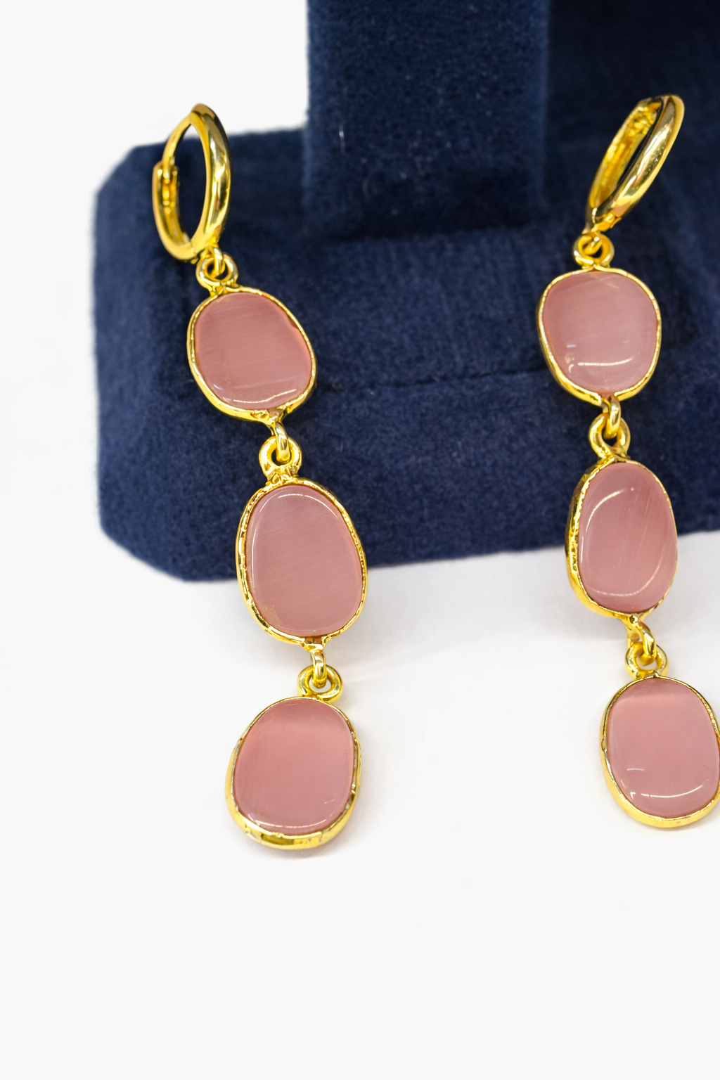 Elegant Aqua Chalcedony Drop Earrings