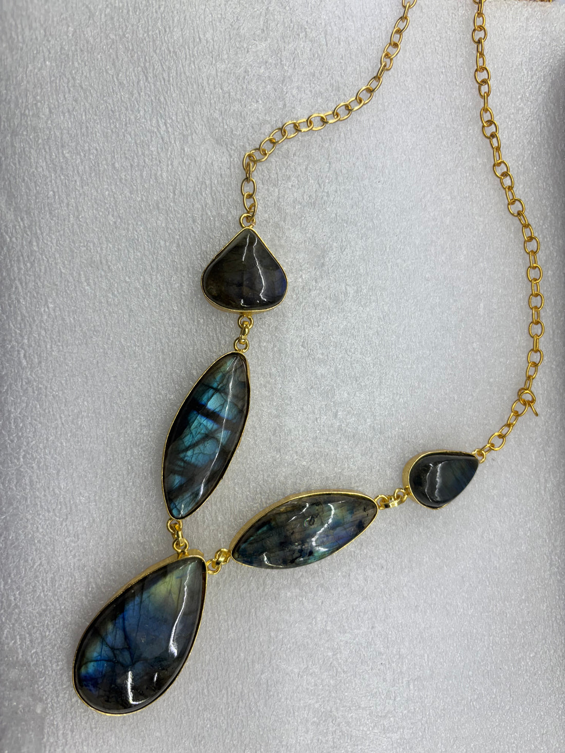 Amyraa Jewels – Mystic Labradorite Statement Necklace  “Beauty with Elegance”