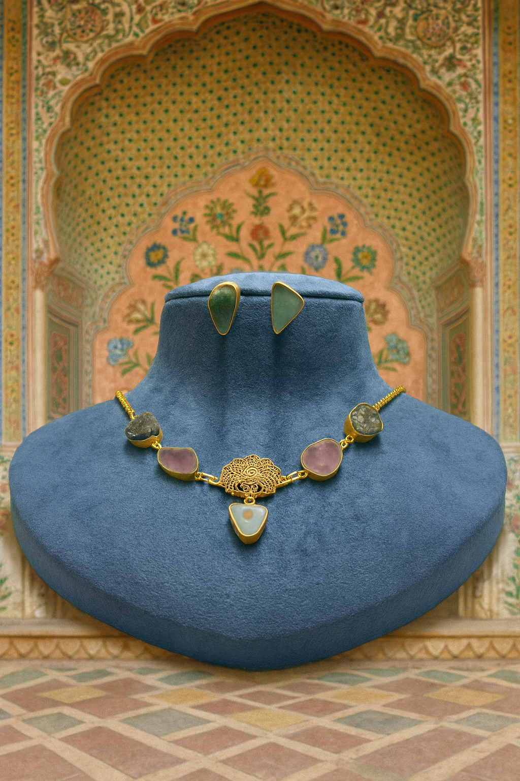 Amyraa Jewels – Royal Enchant Multi-Stone Necklace Set