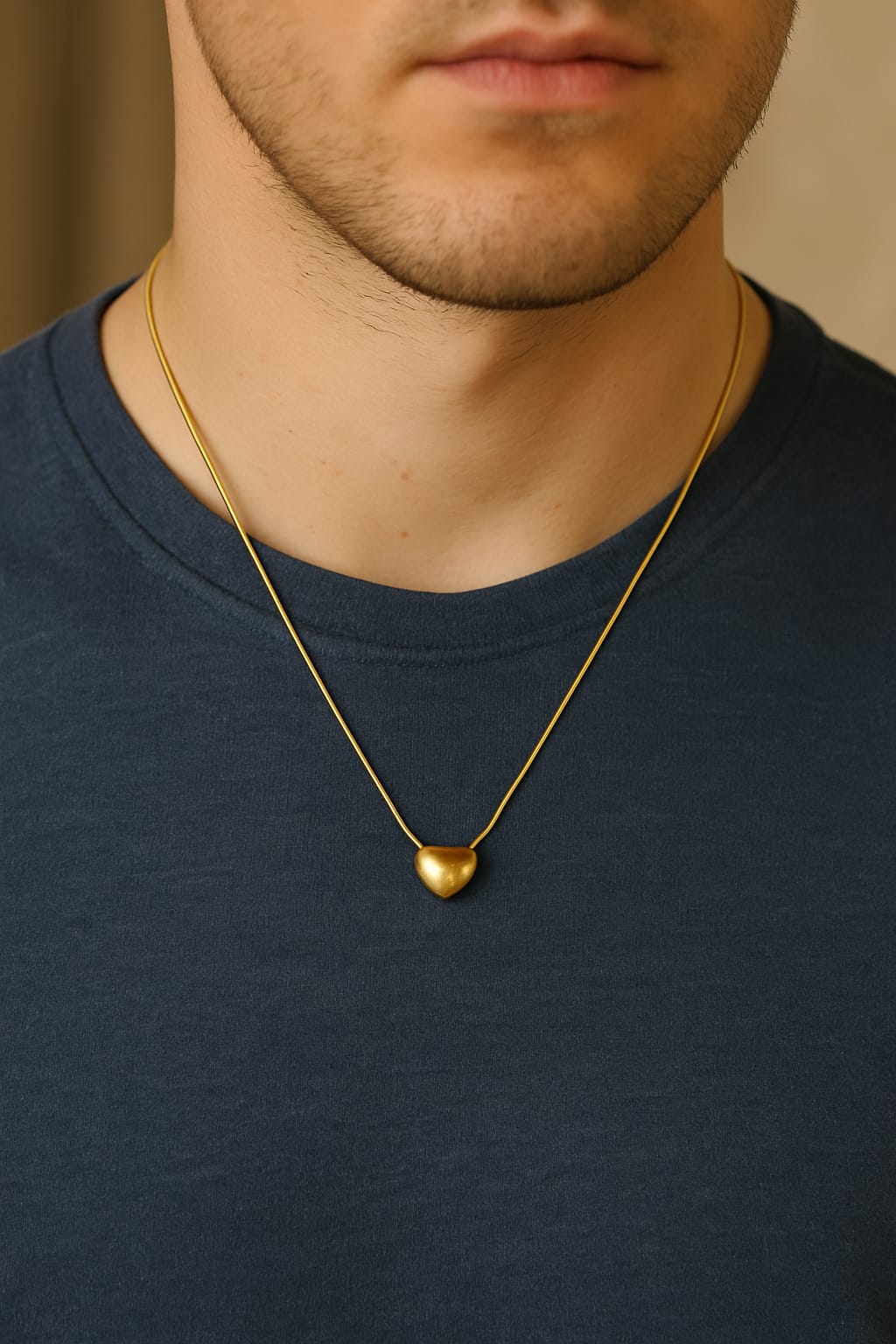 Minimalist Golden Heart Pendant