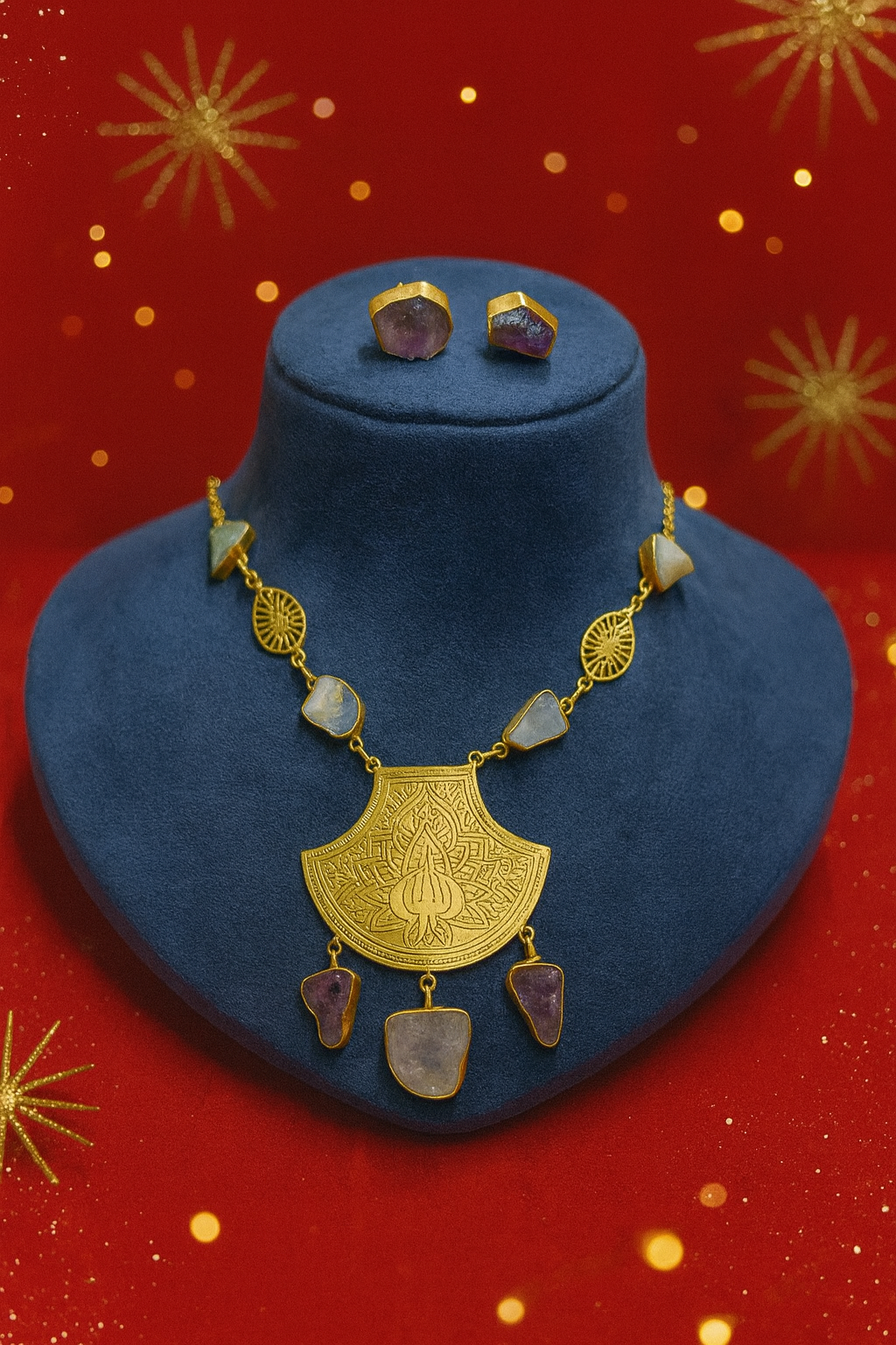 Royal Heritage Gemstone Necklace Set