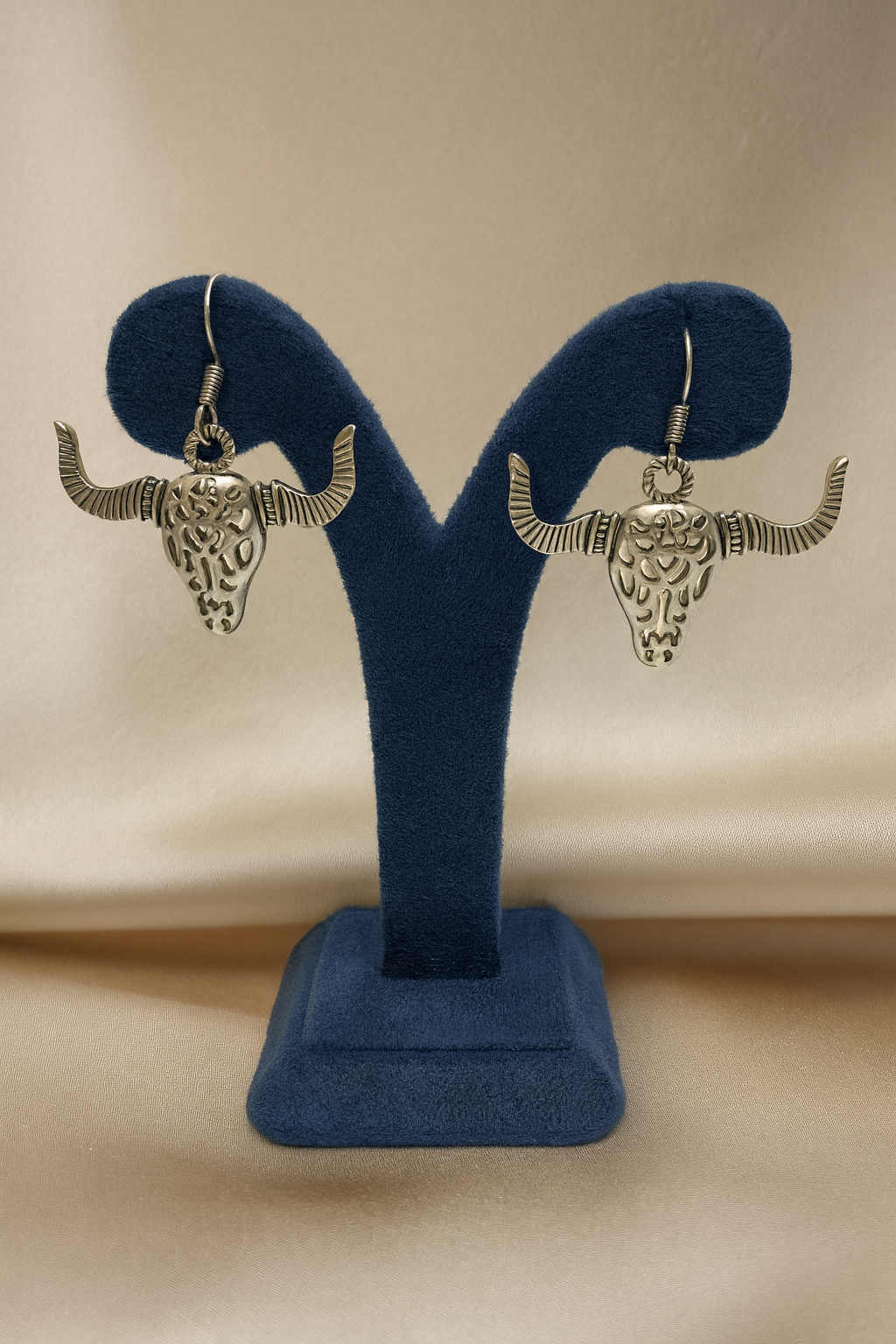 Oxidized Bull Head Earrings – Amyraa Jewels
